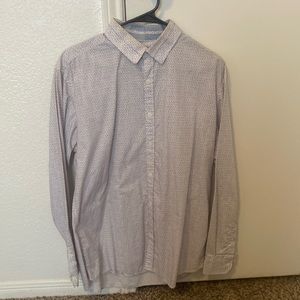 Steel and Jelly London Red/White/Blue Print Dress Shirt Long Sleeve Size Large